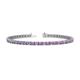 1 - Cliona 3.00 mm Amethyst and Lab Grown Diamond Eternity Tennis Bracelet 