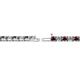 2 - Cliona 3.00 mm Red Garnet and Lab Grown Diamond Eternity Tennis Bracelet 