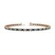 1 - Cliona 3.00 mm Blue Diamond and Lab Grown Diamond Eternity Tennis Bracelet 