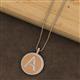 2 - A 2 Z (Halo) Round Diamond Circle Initial Pendant Necklace 