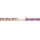 2 - Cliona 2.70 mm Amethyst and Diamond Eternity Tennis Bracelet 