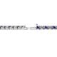 2 - Cliona 2.70 mm Iolite and Diamond Eternity Tennis Bracelet 