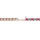 2 - Cliona 2.70 mm Pink Sapphire and Lab Grown Diamond Eternity Tennis Bracelet 