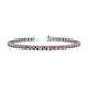 1 - Cliona 2.70 mm Pink Tourmaline and Lab Grown Diamond Eternity Tennis Bracelet 