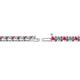 2 - Cliona 2.70 mm Pink Tourmaline and Lab Grown Diamond Eternity Tennis Bracelet 