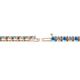 2 - Cliona 2.70 mm Blue Topaz and Lab Grown Diamond Eternity Tennis Bracelet 