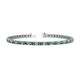 1 - Cliona 2.70 mm Emerald and Lab Grown Diamond Eternity Tennis Bracelet 