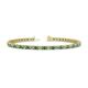 1 - Cliona 2.70 mm Emerald and Lab Grown Diamond Eternity Tennis Bracelet 