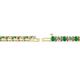 2 - Cliona 2.70 mm Emerald and Lab Grown Diamond Eternity Tennis Bracelet 