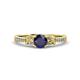 3 - Freya Blue Sapphire and Diamond Butterfly Engagement Ring 