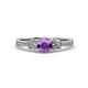 3 - Freya Amethyst and Diamond Butterfly Engagement Ring 
