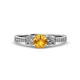 3 - Freya Citrine and Diamond Butterfly Engagement Ring 