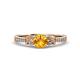 3 - Freya Citrine and Diamond Butterfly Engagement Ring 