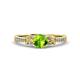 3 - Freya Peridot and Diamond Butterfly Engagement Ring 