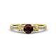 3 - Freya Red Garnet and Diamond Butterfly Engagement Ring 