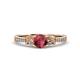 3 - Freya Rhodolite Garnet and Diamond Butterfly Engagement Ring 