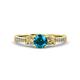 3 - Freya London Blue Topaz and Diamond Butterfly Engagement Ring 
