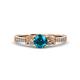 3 - Freya London Blue Topaz and Diamond Butterfly Engagement Ring 
