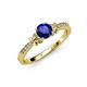 4 - Freya Blue Sapphire and Diamond Butterfly Engagement Ring 
