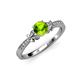 4 - Freya Peridot and Diamond Butterfly Engagement Ring 