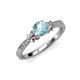 4 - Freya Aquamarine and Diamond Butterfly Engagement Ring 