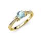 4 - Freya Aquamarine and Diamond Butterfly Engagement Ring 