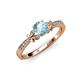 4 - Freya Aquamarine and Diamond Butterfly Engagement Ring 