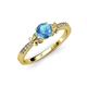 4 - Freya Blue Topaz and Diamond Butterfly Engagement Ring 