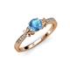 4 - Freya Blue Topaz and Diamond Butterfly Engagement Ring 