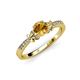 4 - Freya Citrine and Diamond Butterfly Engagement Ring 