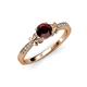 4 - Freya Red Garnet and Diamond Butterfly Engagement Ring 