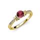 4 - Freya Rhodolite Garnet and Diamond Butterfly Engagement Ring 
