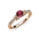 4 - Freya Rhodolite Garnet and Diamond Butterfly Engagement Ring 