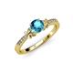 4 - Freya London Blue Topaz and Diamond Butterfly Engagement Ring 