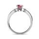 5 - Freya Rhodolite Garnet and Diamond Butterfly Engagement Ring 