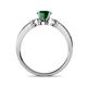 5 - Freya Emerald and Diamond Butterfly Engagement Ring 
