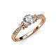 4 - Freya Lab Grown Diamond and Natural Diamond Butterfly Engagement Ring 