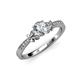 4 - Freya Lab Grown Diamond and Natural Diamond Butterfly Engagement Ring 