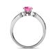 5 - Freya Lab Created Pink Sapphire and Diamond Butterfly Engagement Ring 
