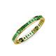 4 - Rebica 2.00 mm Princess Cut Green Garnet Eternity Band 