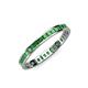 4 - Rebica 2.00 mm Princess Cut Green Garnet Eternity Band 