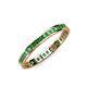 4 - Rebica 2.00 mm Princess Cut Green Garnet Eternity Band 