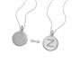 1 - A 2 Z (Circle) Round Diamond Initial Pendant Necklace 