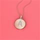 3 - A 2 Z (Circle) Round Diamond Initial Pendant Necklace 