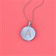 3 - A 2 Z (Circle) Round Lab Grown Diamond Initial Pendant Necklace 