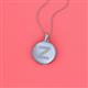 4 - A 2 Z (Circle) Round Lab Grown Diamond Initial Pendant Necklace 