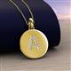 2 - A 2 Z (Circle) Round Lab Grown Diamond Initial Pendant Necklace 