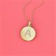 3 - A 2 Z (Circle) Round Lab Grown Diamond Initial Pendant Necklace 