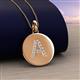 2 - A 2 Z (Circle) Round Lab Grown Diamond Initial Pendant Necklace 