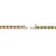 2 - Cliona 2.40 mm Peridot and Diamond Eternity Tennis Bracelet 